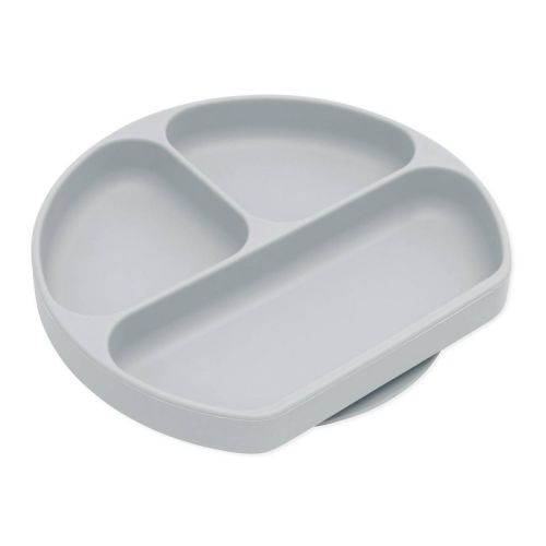 Bumkins Silicone Grip Dish, Color: Gray