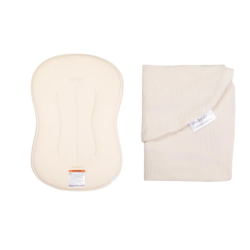 Snuggle Me Lounger Curve + Muslin Cover Set | Natural
