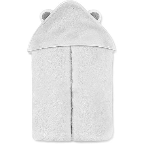Natemia Baby Hooded Towel - Premium Ultra Soft Baby Bath Towel with Animal Design - Rayon from Bamboo Hooded Baby Towels for Newborn to Toddler - Made in Turkey - Perfect Baby Gifts - Grey Bear