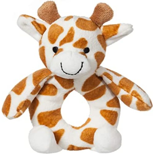 Apricot Lamb Baby Lovey Giraffe Soft Rattle Toy, Plush Stuffed Animal for Newborn Soft Over 0 Months (Yellow Giraffe, 6 Inches)