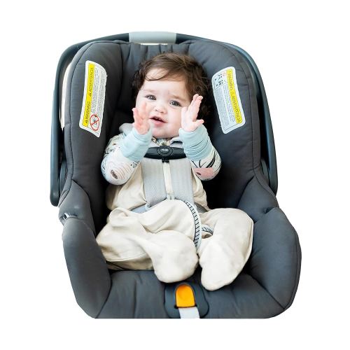 Cream - 4-8 Mo - Buckle Me Baby Coats Sleep Sack | Car Seat Blanket | Car Seat to Crib Baby Wearable Blanket for Easy Transitions from Stroller, High Chair or Any 5 Point Harness | 4-8 Months Cream Blankie