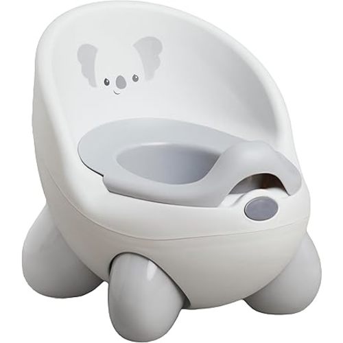 Infantino Potty Pals Potty Seat - Potty Training Toilet, Removable Bowl with Splashguard, Slip Resistant Feet, Gray Koala