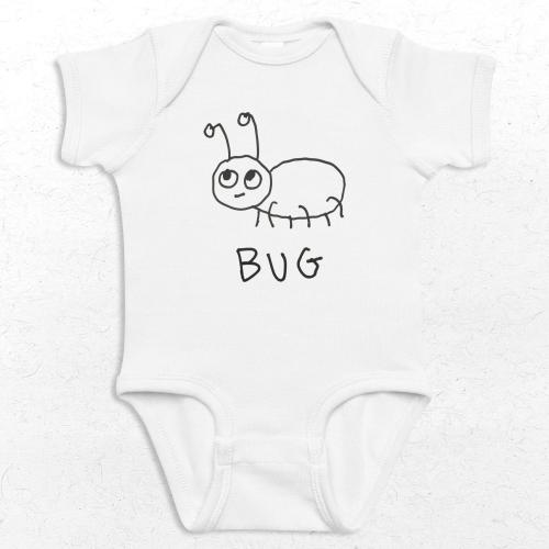 Bug Baby Onesie :Minimalist Insect Bodysuit, Infant Outfit 6–24m