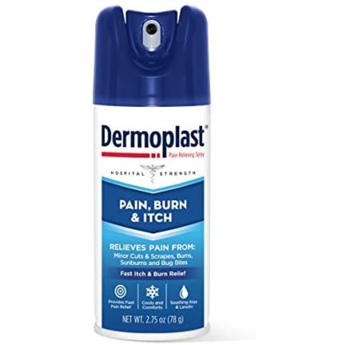 Dermoplast Pain, Burn & Itch Relief Spray for Minor Cuts, Burns and Bug Bites, 2.75 Oz (Packaging May Vary)