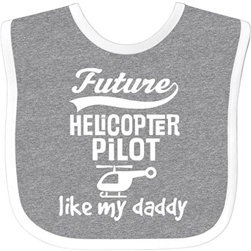 inktastic Future Helicopter Pilot Like Daddy Baby Bib