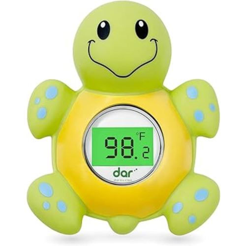 Baby Bath Thermometer,Water Temperature Thermometer with Fahrenheit and Celsius Display,Safety Floating Toy,Bath Tube Thermometer for Infant,Toddler,New Baby Essentials (Tortoise)