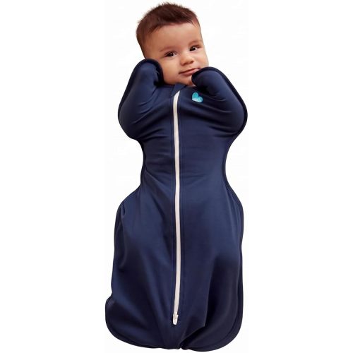 Love to Dream Swaddle UP, Sleep Sack 0-3 Months, Self-Soothing, Improves Sleep, Secure Fit Helps Calm Startle Reflex, Baby Essentials Must Haves Newborn, 1.0 TOG, Small 8-13 lbs, Navy