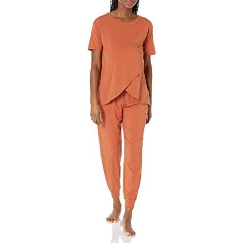 Amazon Essentials Women's Cotton Maternity and Nursing Sleepwear Pajama Set