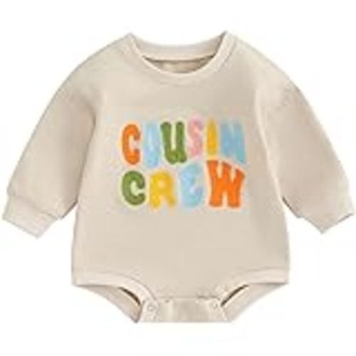 Amazon.com: Tsnbre Baby Boy Girls Oversized Sweatshirt Romper Cousin Crew Shirts Long Sleeve Bodysuit Pullover Top Winter Clothes: Clothing, Shoes & Jewelry