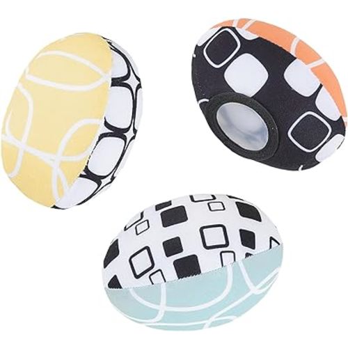 The MamaRoo Replacement Balls (for Mamaroo Swing) Offer More Interaction and Reversible Ball Options to Complement The Multi-Coloured MamaRoo Cradle in a Set of 3 Balls