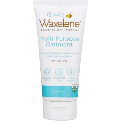 Waxelene Multipurpose Ointment Large Tube, Organic Aerated Balm the Petroleum Jelly Alternative Soothing Botanical Eczema Dry Skin Face Moisturizer