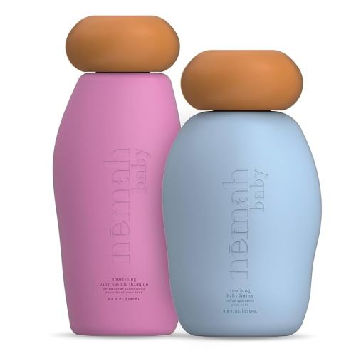 Soothing 2-in-1 Baby Shampoo & Wash and Calming Body Lotion, a Moisturizer for Babies & Toddlers, Plant-Derived, Vegan & Gluten-Free