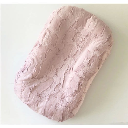 Snuggle Me Organic infant Lounger Cover Rosewater Minky Hide Texture