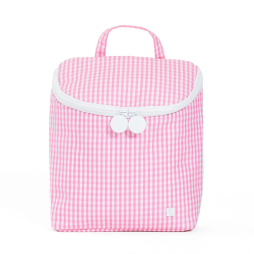 Insulated Bottle Bag - Gingham Pink