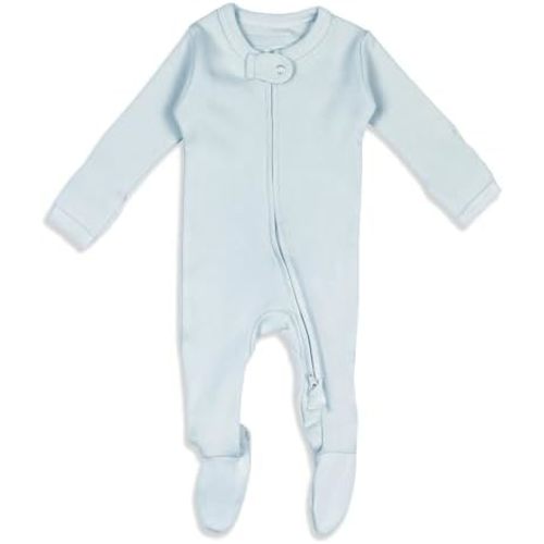 3-6M L'ovedbaby Unisex Baby Organic 2-way Zipper Footie