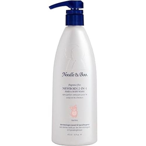 Noodle & Boo Fragrance Free Newborn 2-in-1 Hair & Body Wash for Baby Eczema Care, 16 fl. oz.