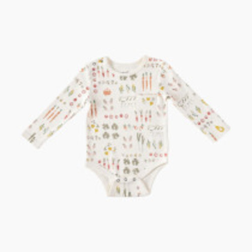 Pehr Organic Cotton Shoulder Snap One-Piece - Veggie Patch, 3-6 M