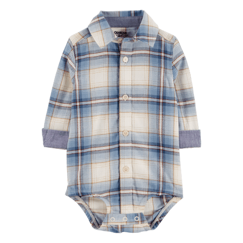 Baby Plaid Button-Front Bodysuit - OshKosh | Carter's