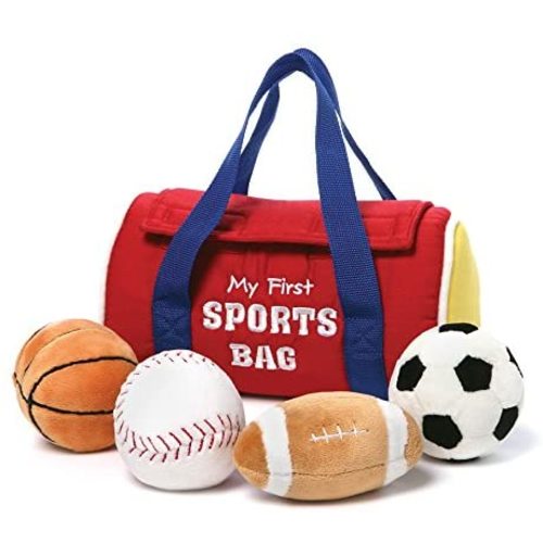 GUND Baby My First Sports Bag Stuffed Plush Playset, 5 Piece, 8"