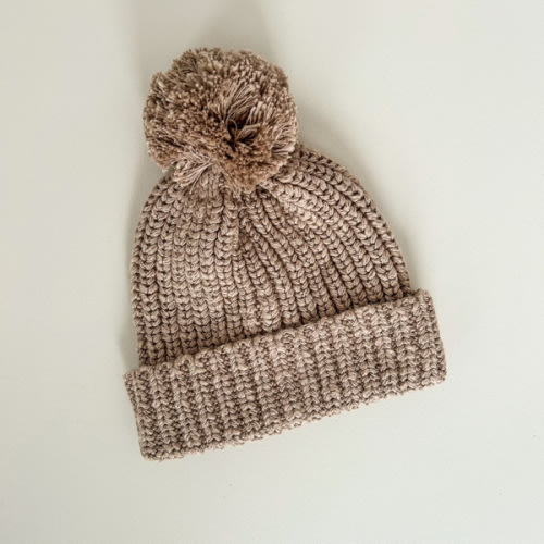 Chunky Knit Beanie | BROWN / Size: 0-3 Months