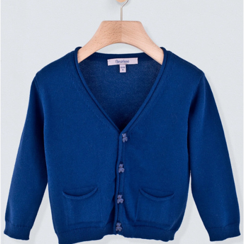 Victor Navy Cardigan with Bear Buttons - FLEURISSE - 12/18M