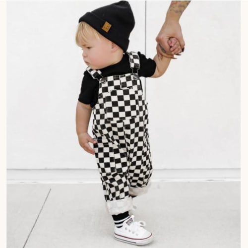 Little Trouble Checkered Overalls | Little Trouble
