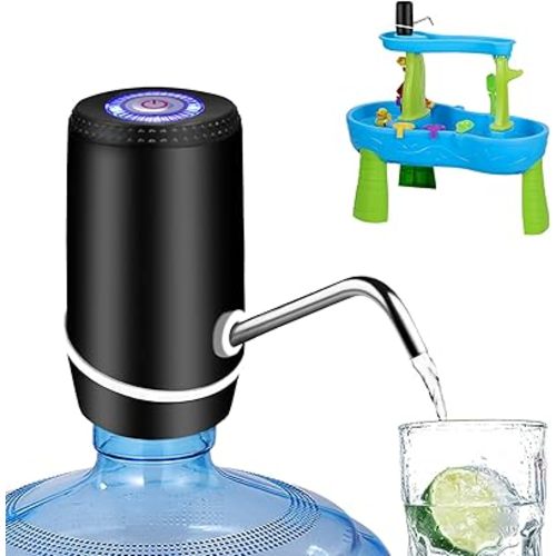 Water Dispenser for 5 Gallon Bottle, Electric Water Pump for 5 Gallon Jug with Switch and USB Charging, Portable Automatic Water Jug Dispenser for Camping, Travel, Home, Kitchen, Office