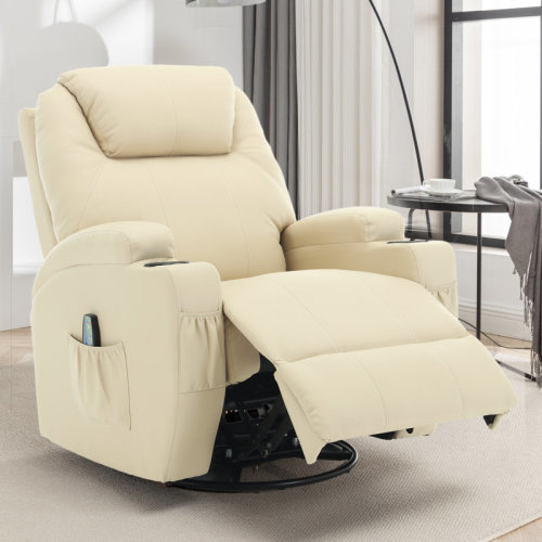 Latitude Run® Recliner Chair, Rocking Chair with Massage and Heat, 360° Swivel Recliner Chairs for Adults, Rocker Manual Recliner with Remote Control and Cup Holder for Living Room & Reviews | Wayfair