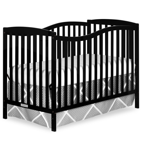 Dream On Me Chelsea 5-in-1 Convertible Crib, JPMA Certified, Black