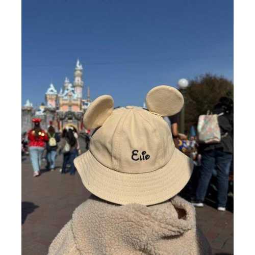 PERSONALIZED LICENSED Mouse ears Toddler Bucket Hat with Chinstrap; children's bucket hat; kids bucket sun hat; monogram bucket hat
