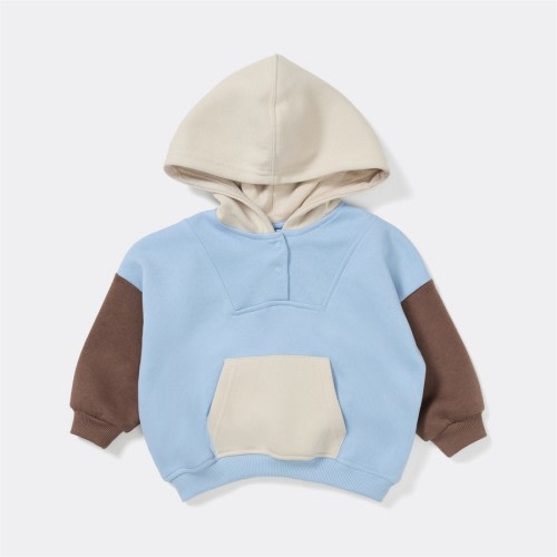 Dymples Baby Colour Block Hoodie - Blue Mix - Size 2