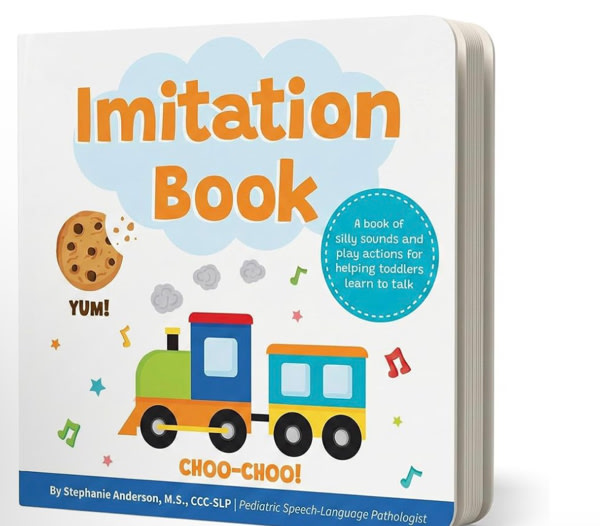 Imitation Book: Interactive & Fun Learn to Talk Board Book For Toddlers Ages 0-4, Written by a Speech Therapist