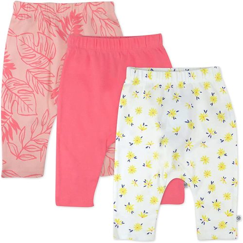 HonestBaby Multipack Harem Pants Roomy Fit Pull on Bottoms 100% Organic Cotton for Infant Baby Boys, Girls, Unisex (Legacy)