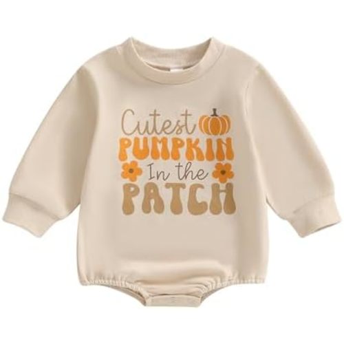 Halloween Baby Girl Boy Clothes Pumpkin Print Sweatshirt 0-3 M