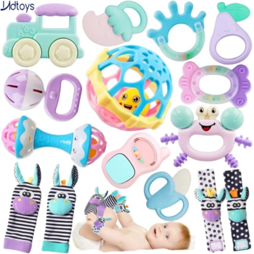 Ludolm Baby Rattles 0-6 Months: Rattles for Babies 0-6 Months Baby Rattles Toys 0-3-6-12 Months Infant Rattle Toys for Babies 0-6 Months Teething - Newborn Baby Boy Girl Rattles Set Wrist Socks