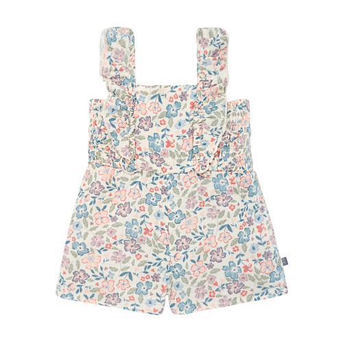 Modern Moments by Gerber Toddler Girl Smock Ruffle Wide Leg Romper, Sizes 12M-5T