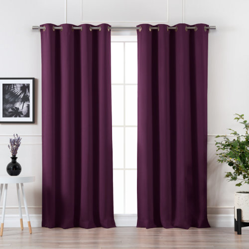 Winston Porter Sevan Solid Thermal Grommet Curtain Panels & Reviews | Wayfair