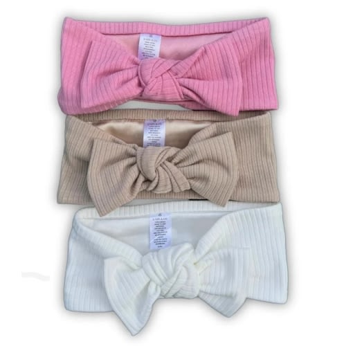 Newborn Satin Lined Bow Headband Gift Set – Aarin & Co.