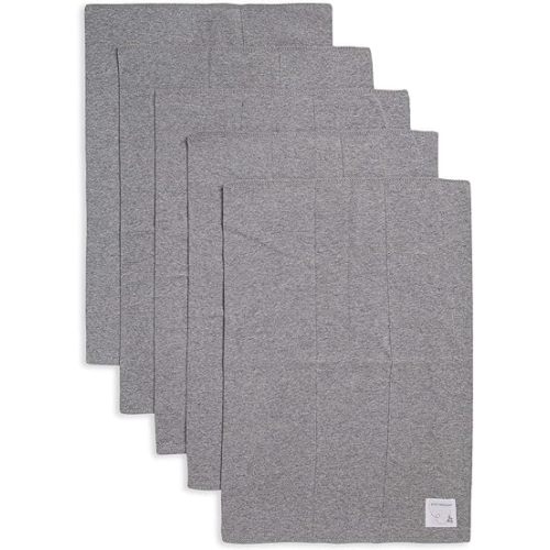 Burts Bees Baby Infant Burp Cloths, 100% Organic Cotton Extra Absorbent Soft Fabric Drool Cloths, 5-Pack Newborn Must-Have Essential Large Burping Cloths, One Size 17 x 11.75 Inches
