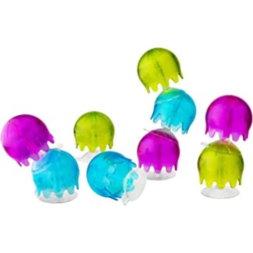 Boon JELLIES Suction Cup Bath Toys - Baby Sensory Toys - Multicolored - Ages 12 Months and Up - 9 Count