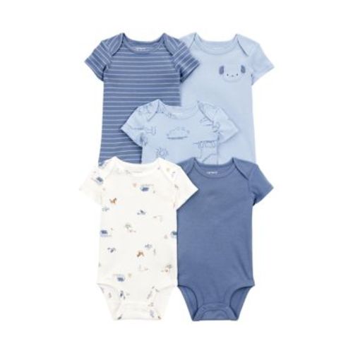 Baby Boys Short Sleeve Bodysuit - 5 Pack