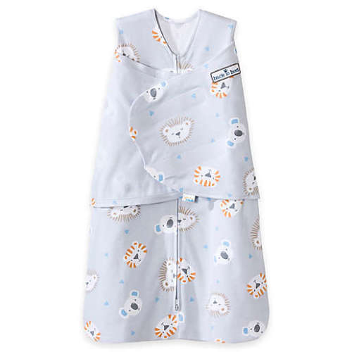 HALO® SleepSack® Newborn Lions, Tigers, Bears Multi-Way Adjustable Swaddle in Grey