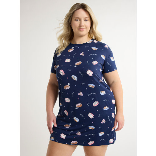 Joyspun Women's Short Sleeve Sleepshirt, Sizes S/M to 2X/3X