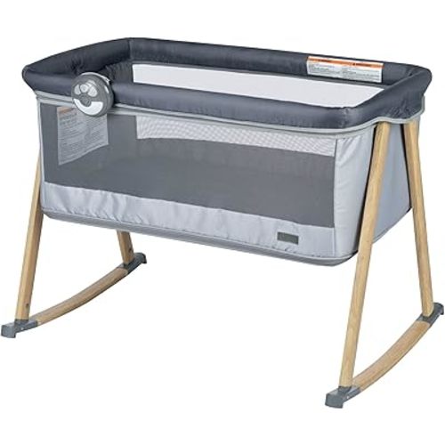 Safety 1st Rest-and-Romp 2-in-1 Bassinet and Play Yard with Soothing Sounds, Lights & Vibration, High Street