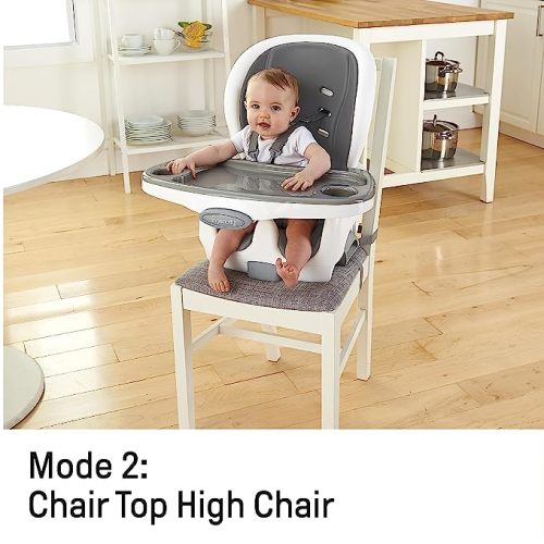 Ingenuity SmartClean Trio Elite 3-in-1 Convertible Baby High Chair, Toddler Chair, and Dining Booster Seat, For Ages 6 Months and Up, Unisex - Slate