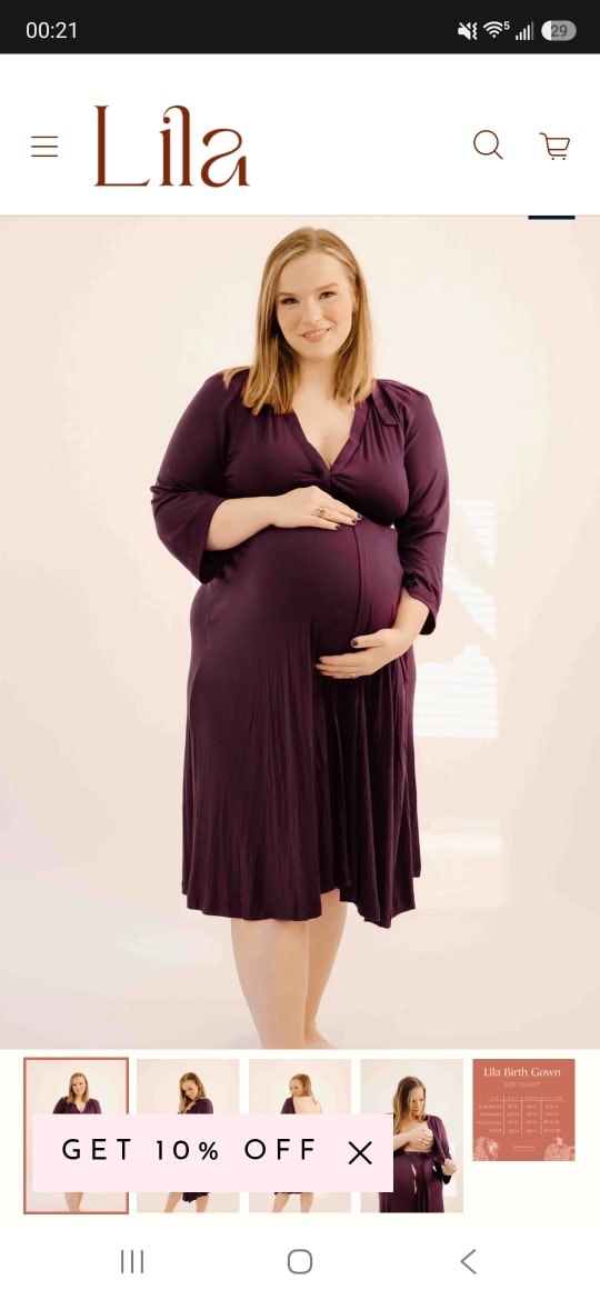 Lila Labor & Postpartum Gown in Sage
