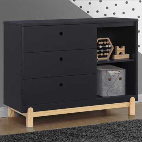 Poppy 3 Drawer Dresser with Cubbies and Interlocking Drawers | Wayfair