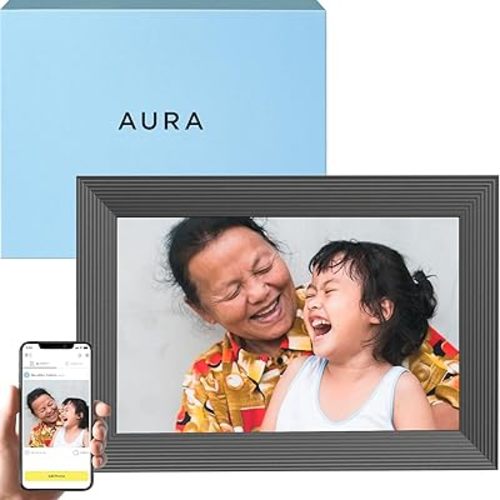 Aura 10" Digital Picture Frame | No subscriptions or ads, with unlimited photo and video sharing; quick and easy setup over WiFi