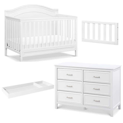 Charlie Complete Nursery Collection - White / 6-Drawer