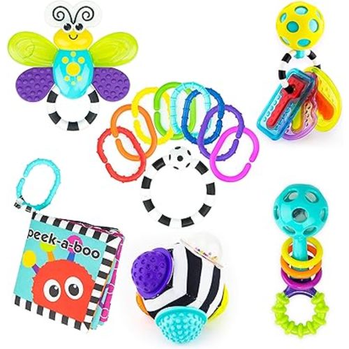 Sassy Play My Way Infant Gift Set - 6 Pieces - Ages 0+ Months